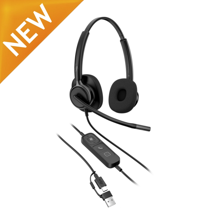 HP Poly Mission 425 Stereo Wired USB Headset Classic