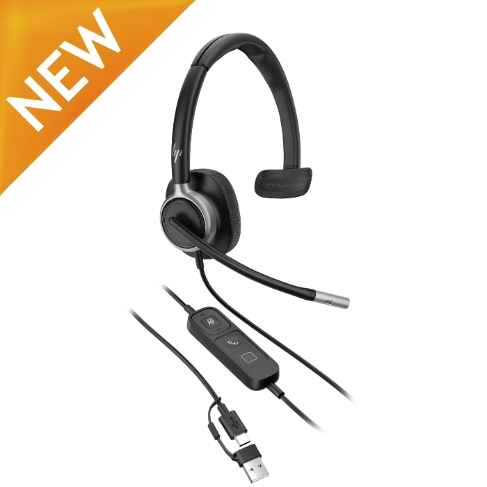 HP Poly Mission 615 Mono Wired USB Headset