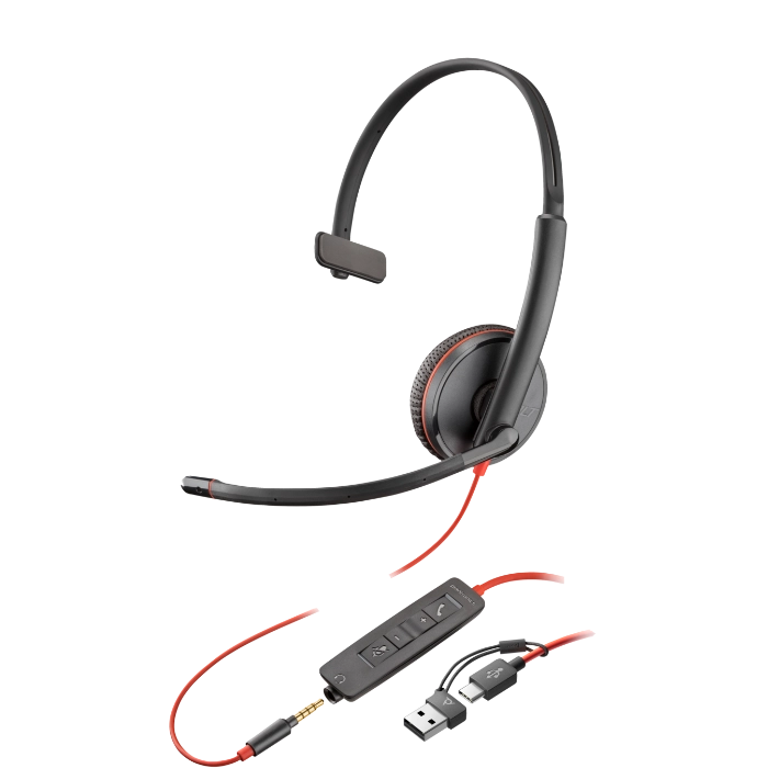 Poly Blackwire 3210 USB Headset | Buy Plantronics C3210 209744-101