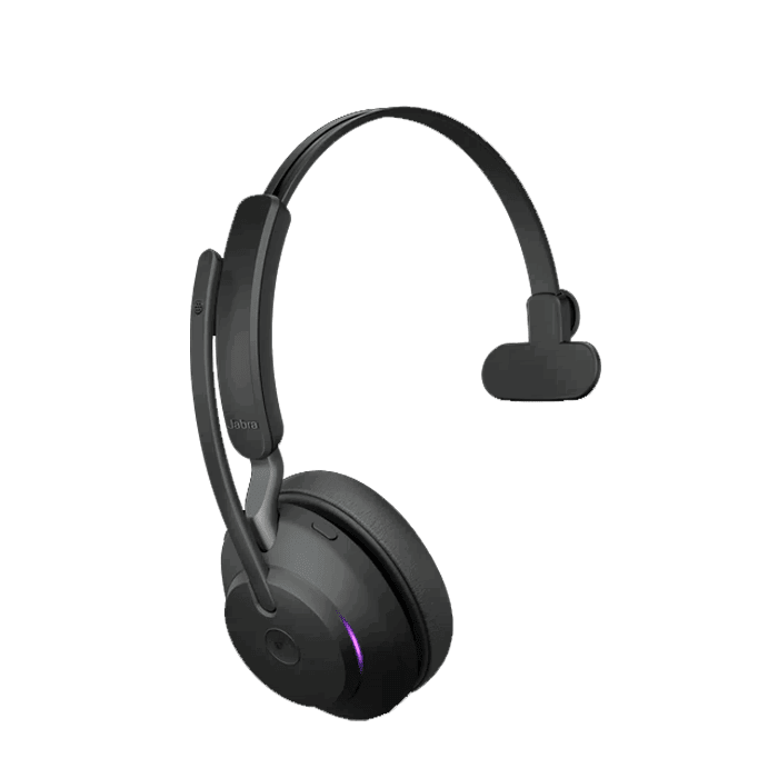 Jabra Evolve2 65 Headset Mic Folded