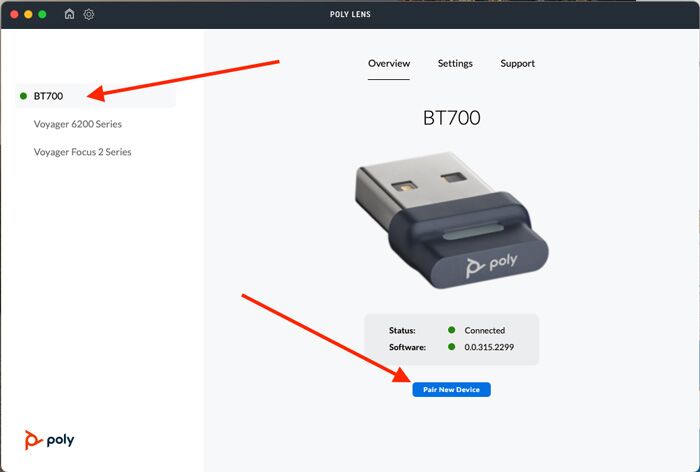 Poly BT700 Bluetooth USB Adapter | Buy Poly BT700 217877-01 HP 786C4AA
