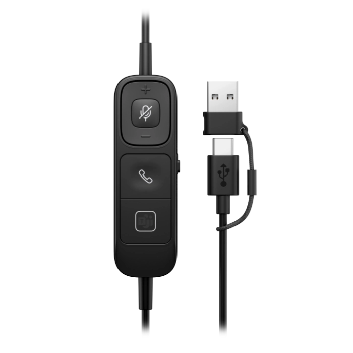 HP Poly Mission 815 Mono Wired USB Headset - Inline Controls