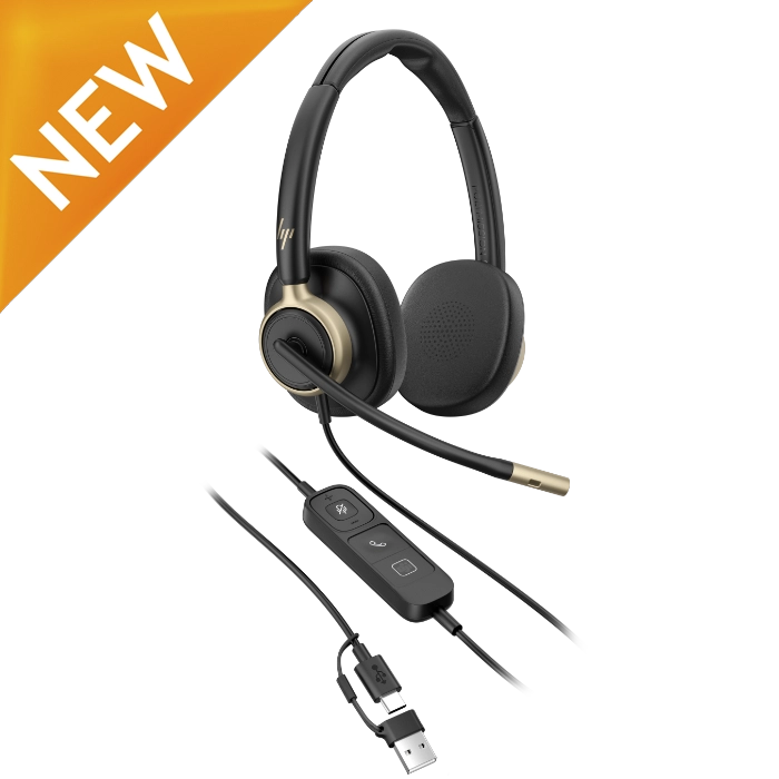 HP Poly Mission 825 Stereo Wired USB Headset