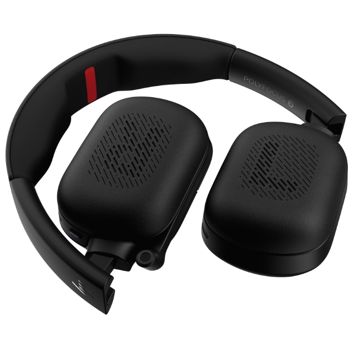 HP Poly Focus 625 Stereo Bluetooth Headset - Folded for Travel