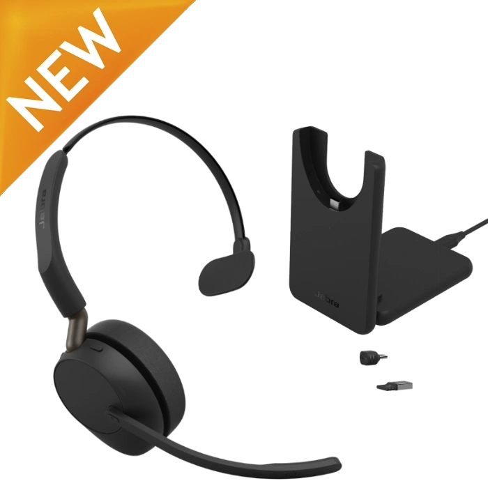 Jabra Evolve3 65 Mono Headset with Charging Stand