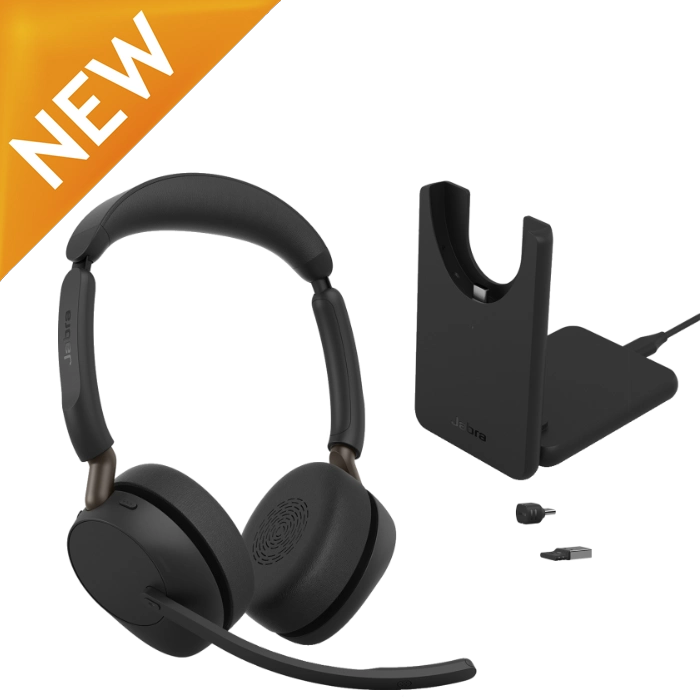 Jabra Evolve3 65 Stereo Headset with Stand