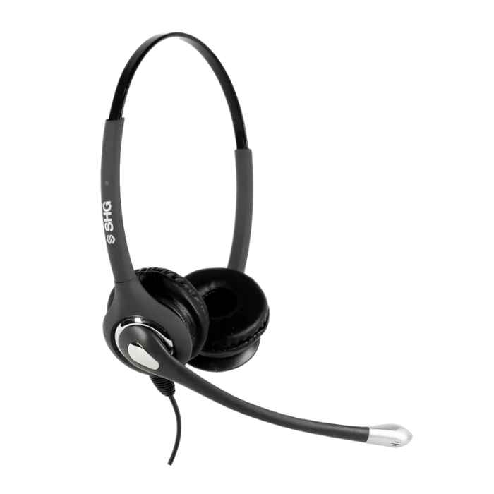 SHG S 600 PL Binaural Wired Headset - Zoomed