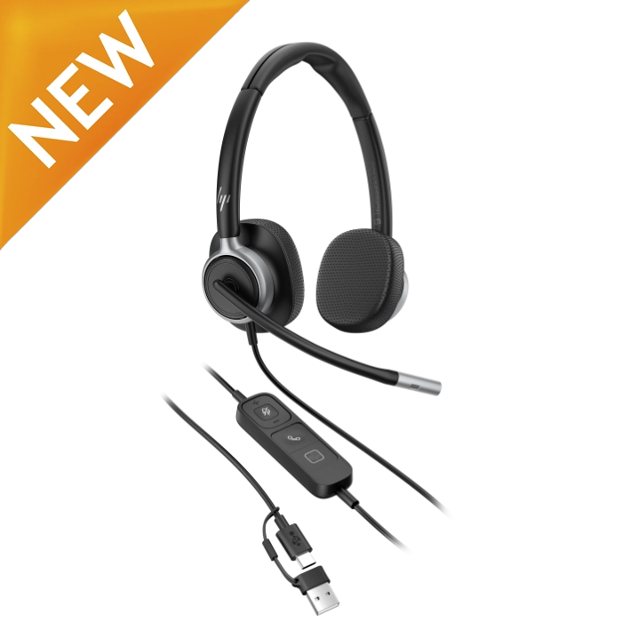 HP Poly Mission 625 Stereo Wired USB Headset