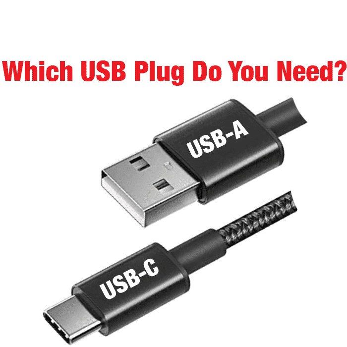 USB-A versus USB-C Plugs
