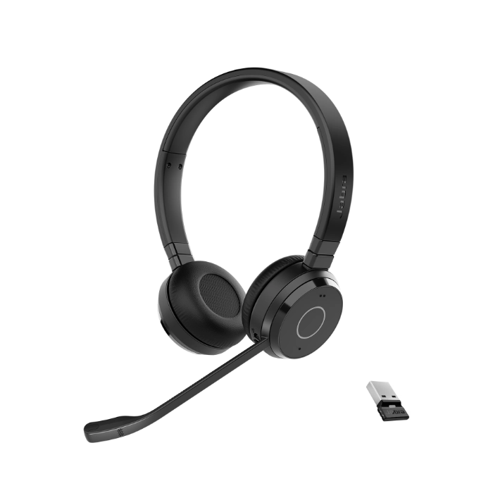 Jabra Evolve 65 TE Stereo Wireless Headset w/ Link 390a USB Dongle