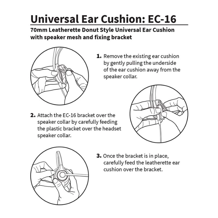 JPL EC-16 Replacement Ear Cushion - Installation