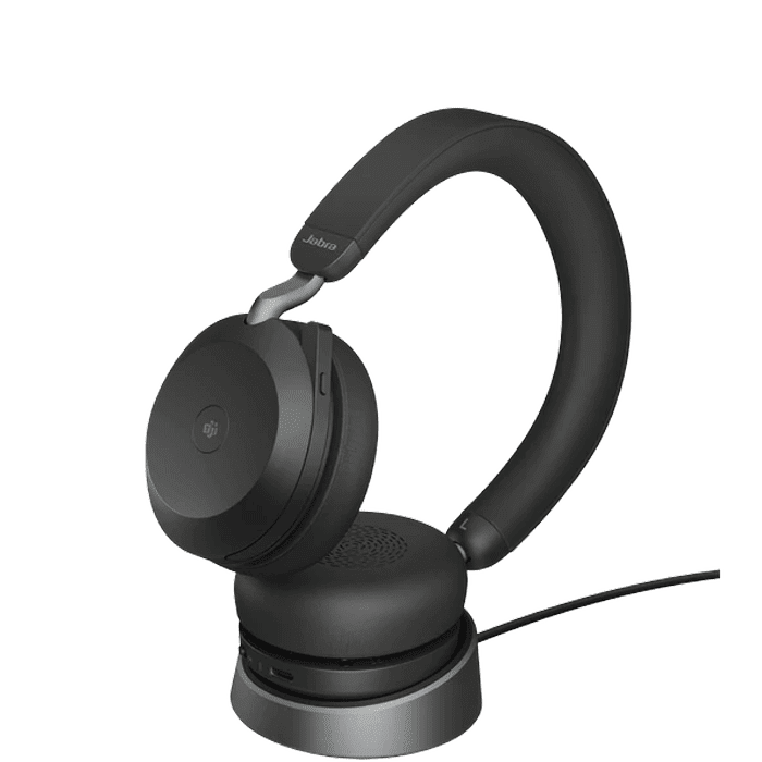 Jabra Evolve2 75 UC Stereo Bluetooth Headset Docked