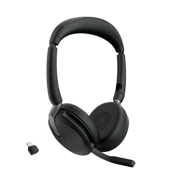 Jabra Evolve2 65 Flex Foldable Headset w/ USB-C Dongle