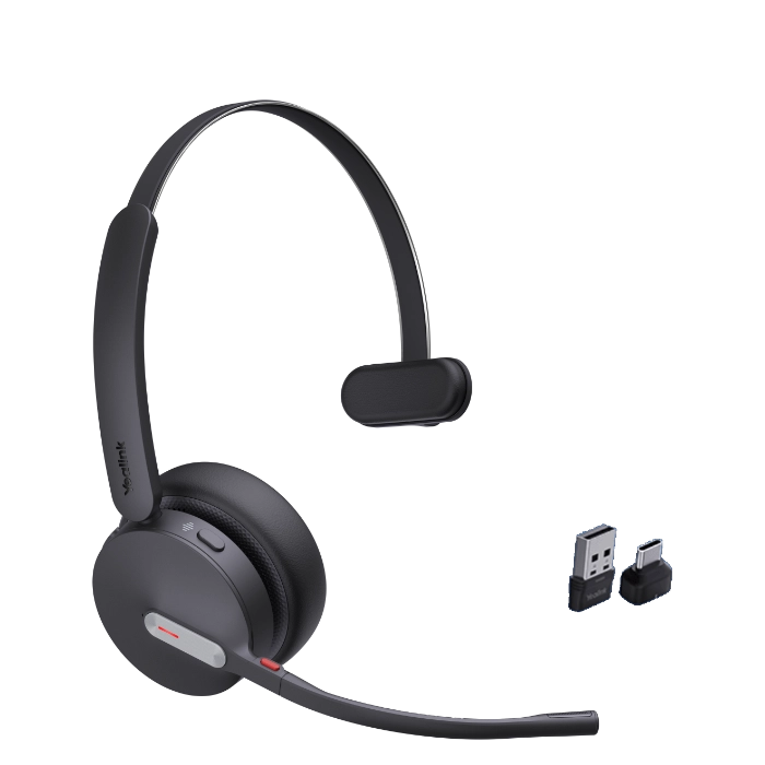 Yealink BH70 Mono Bluetooth Headset with USB-A & USB-C Adapters