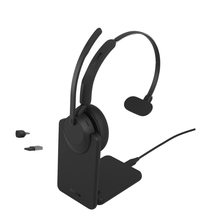 Jabra Evolve3 45 Mono Headset with Charging Stand / Dock