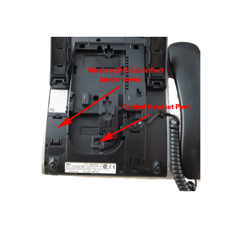 NEC Phone Showing EHS Connection