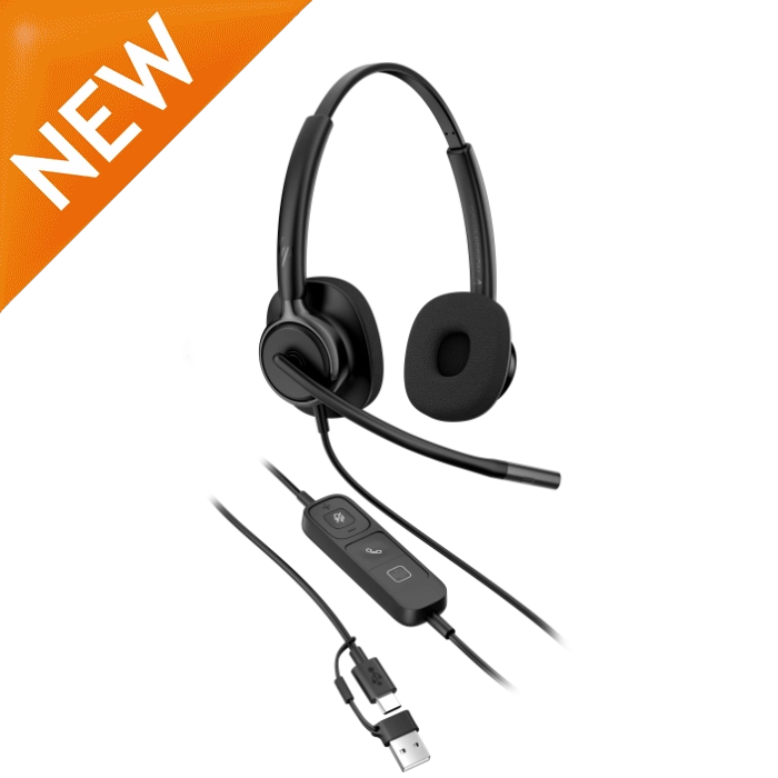 HP Poly Mission 425 Stereo Wired USB Headset Classic