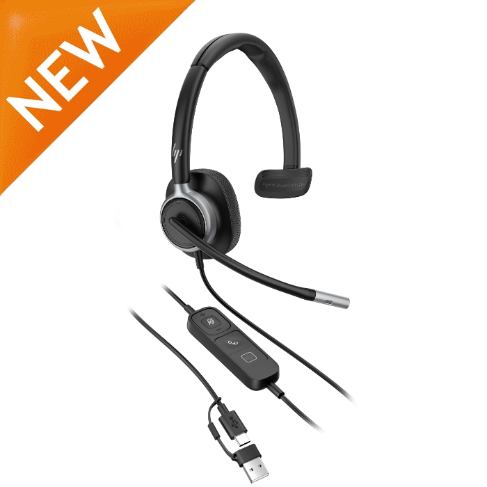 HP Poly Mission 615 Mono Wired USB Headset