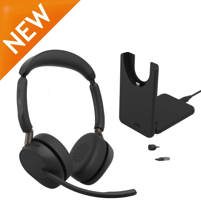 Jabra Evolve3 65 Stereo Headset with Stand