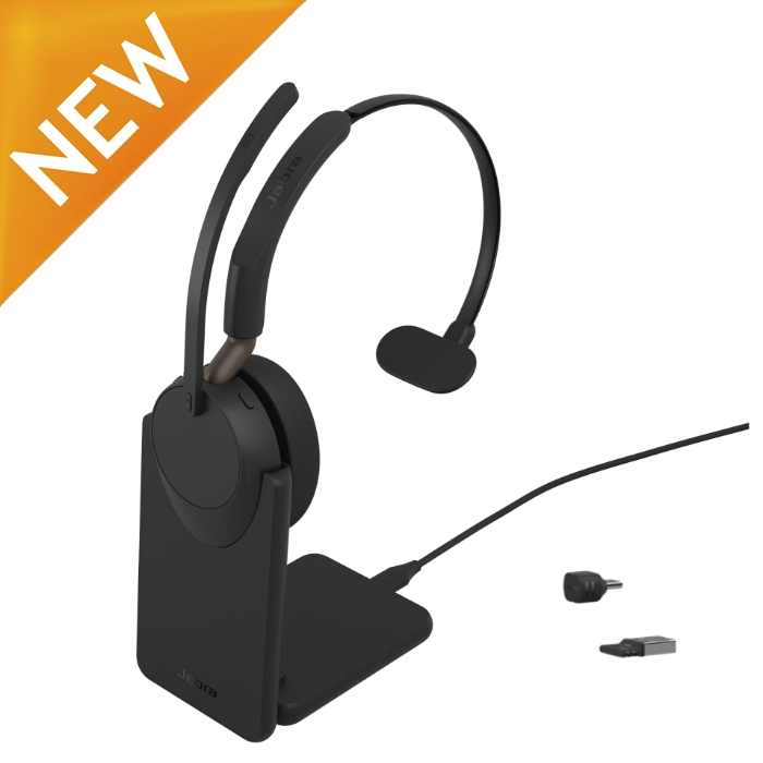 Jabra Evolve3 65 Mono Headset with Charging Stand